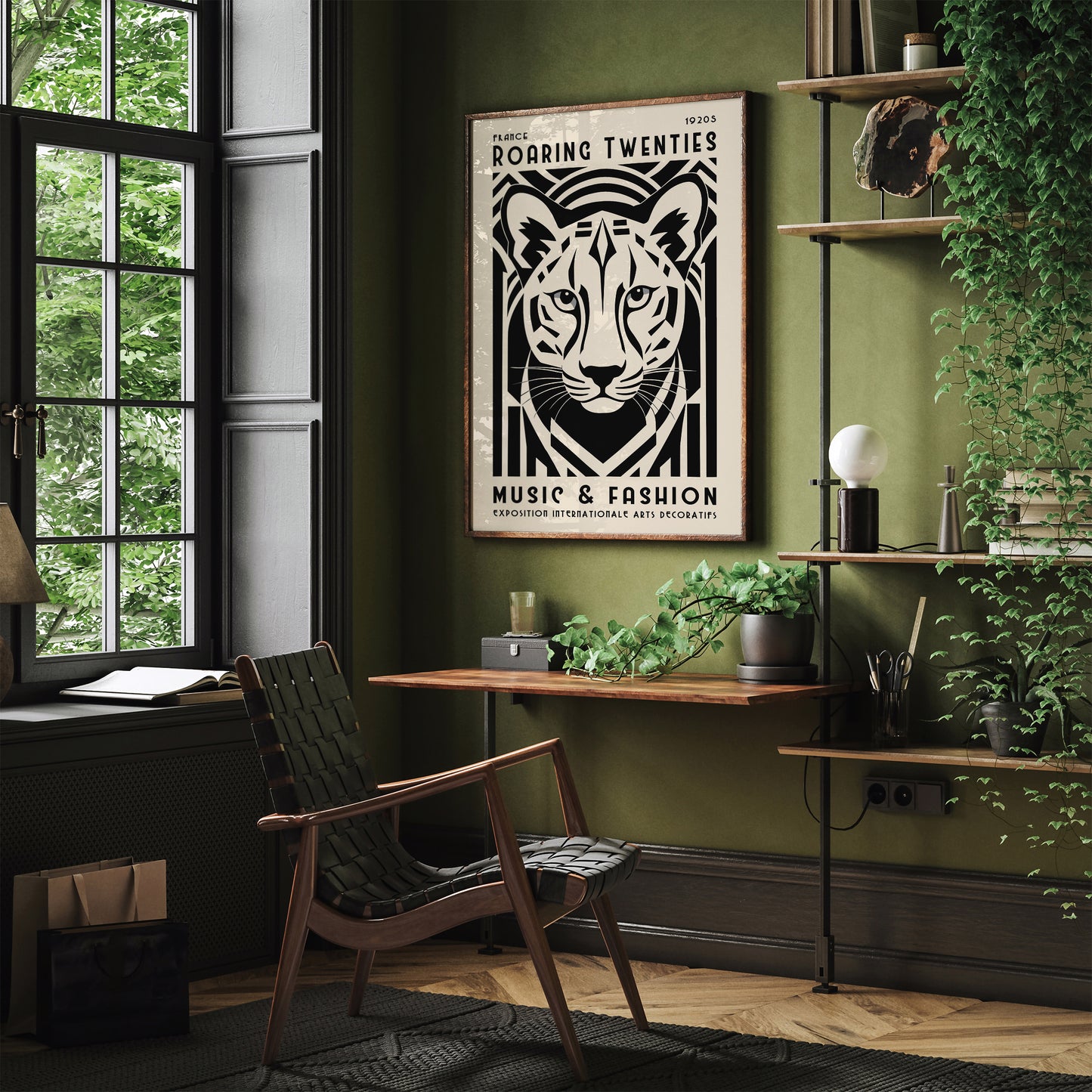 Art Deco Tiger Poster – 1920s Music & Fashion Wall Art