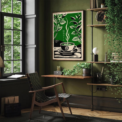 Matcha Time Green Tea Art Print