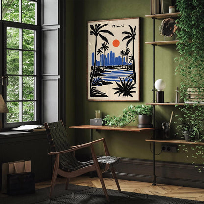 Miami Wall Art – Modern Travel Print
