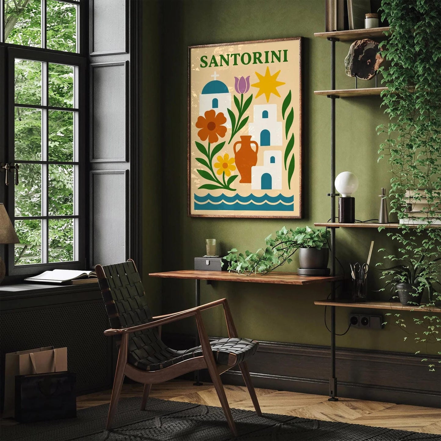 Santorini Travel Poster