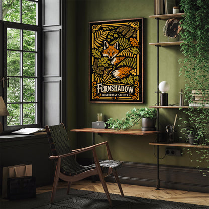 Fernshadow Wilderness Society Nature Art Poster