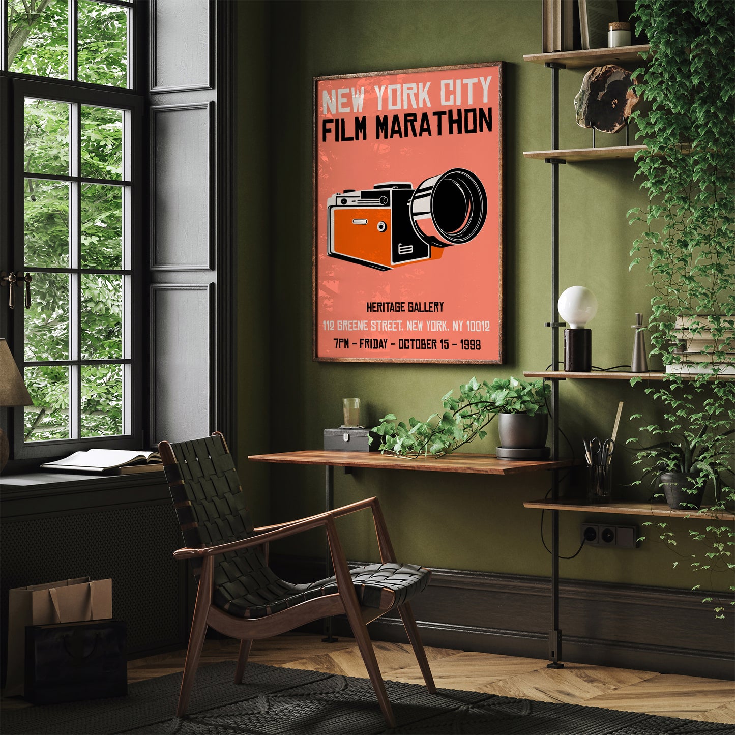 NYC Film Marathon 1998 Retro Poster