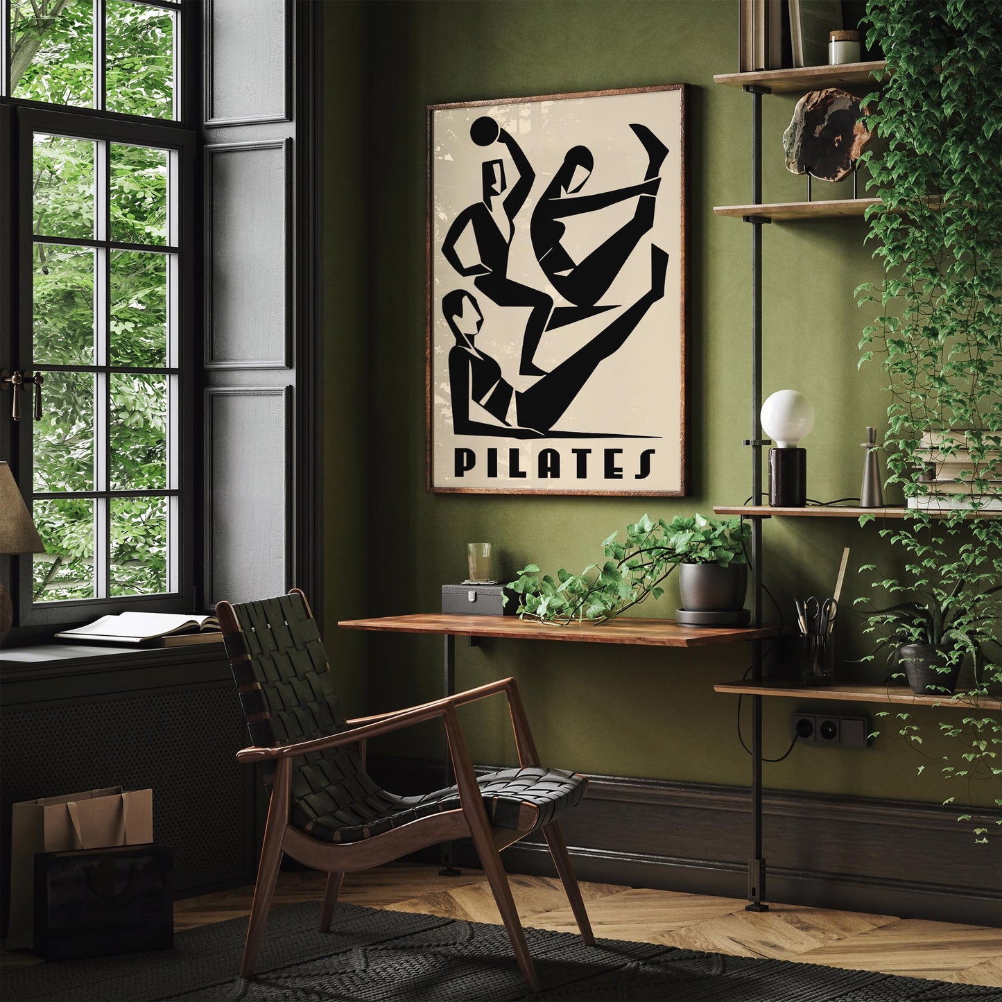 Modern Pilates Poster - Gym Wall Art Decor Print