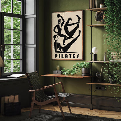 Modern Pilates Poster - Gym Wall Art Decor Print