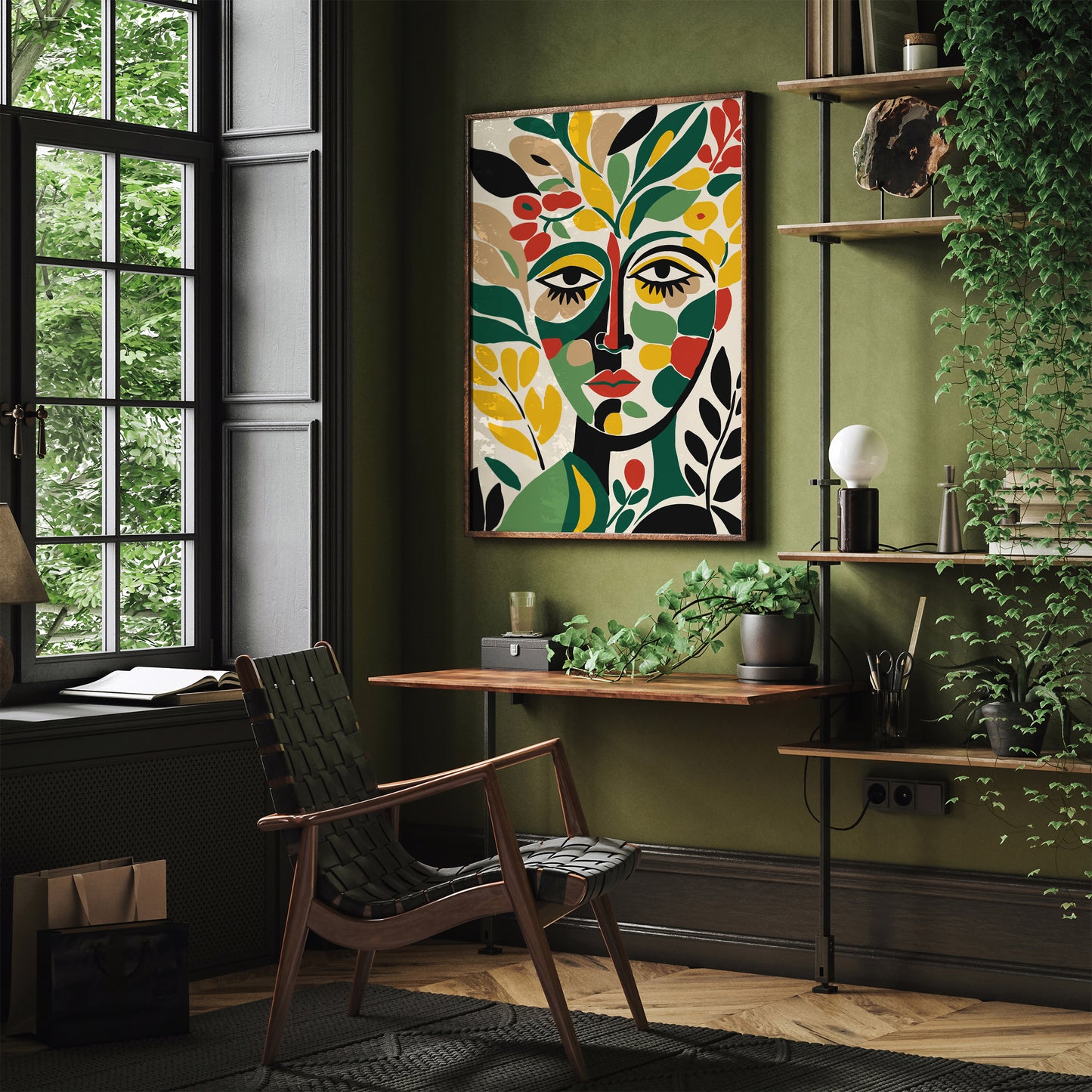 Eclectic Nature Woman Portrait Poster