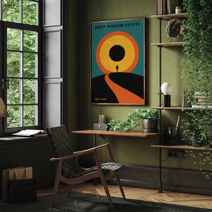 Great American Eclipse Art Print 2024