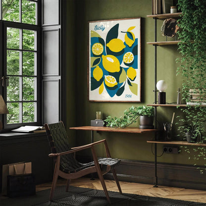 Sicily Lemon Yellow Poster