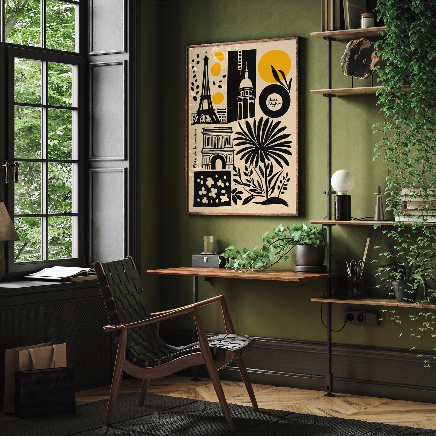 Jazz Night in Paris – Retro Travel Art Print