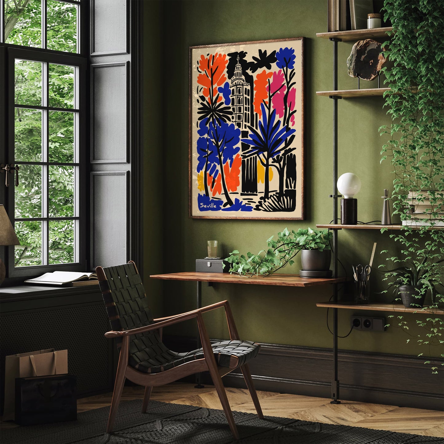 Seville Spain Colorful Vibrant Travel Poster