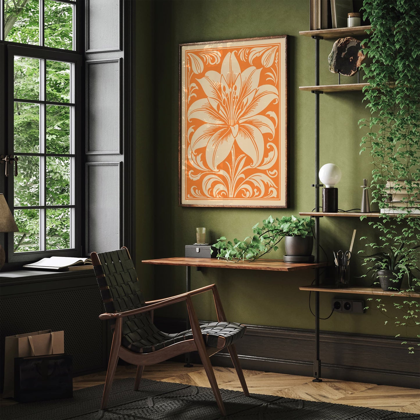 Lily Flower Orange Poster