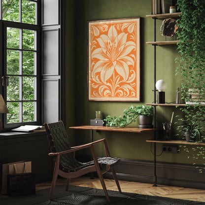 Lily Flower Orange Poster