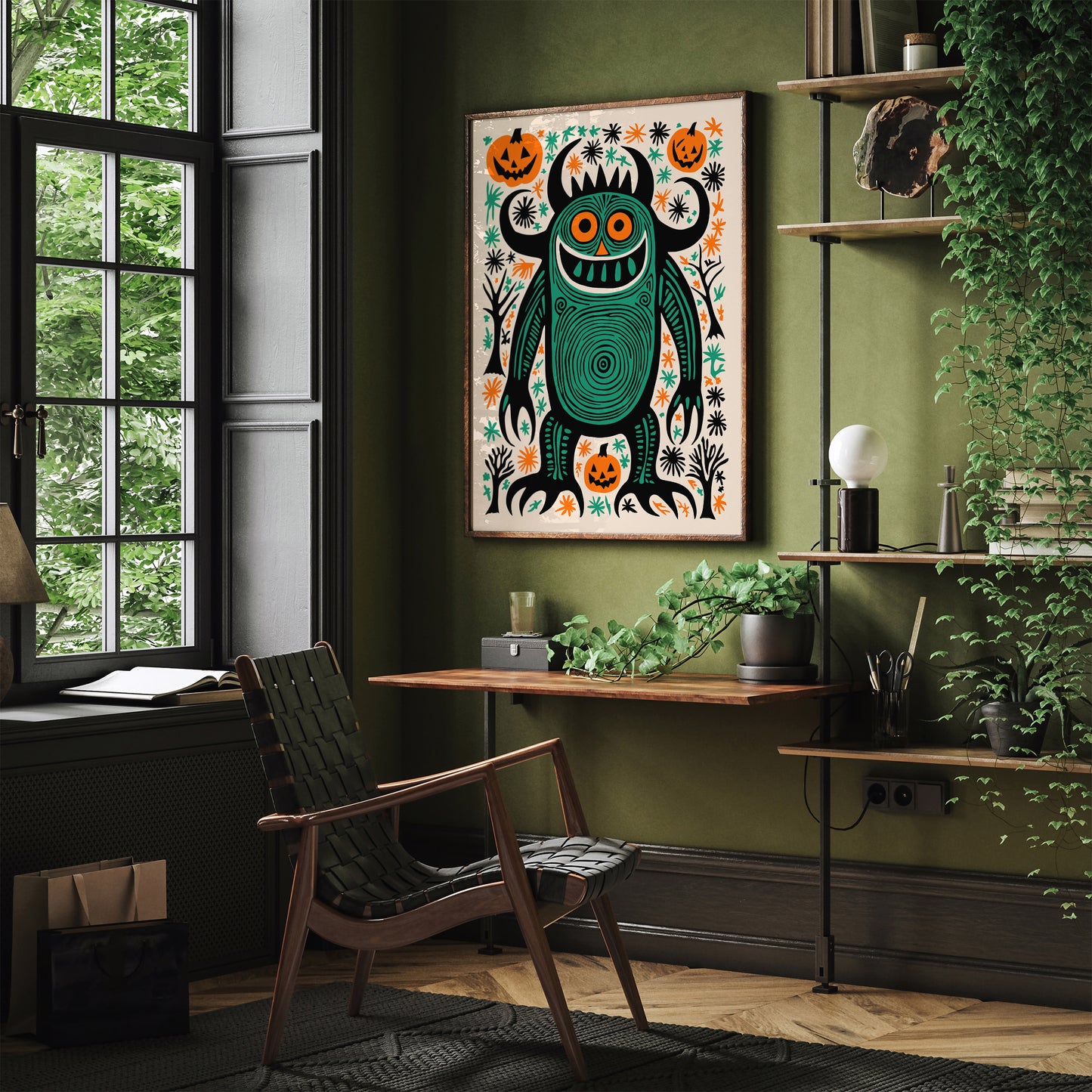 Funny Halloween 2024 Monster Art Print