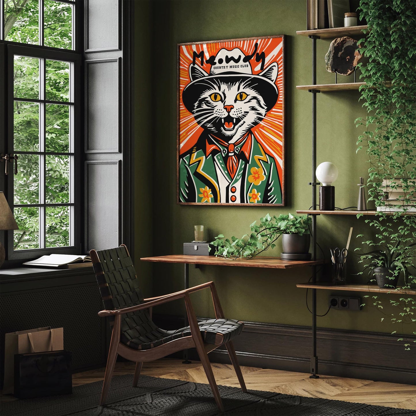 Meowdy Country Music Club Poster