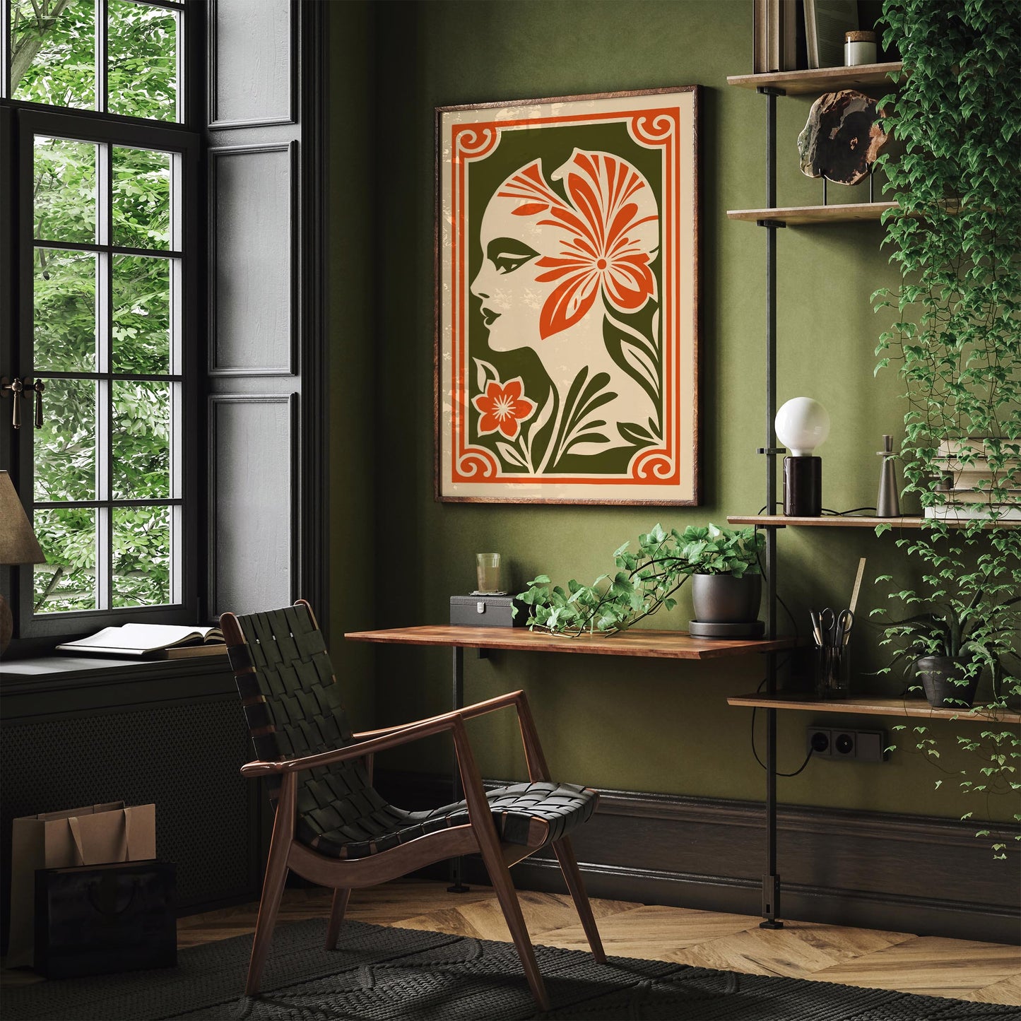 Art Deco Woman Portrait Poster