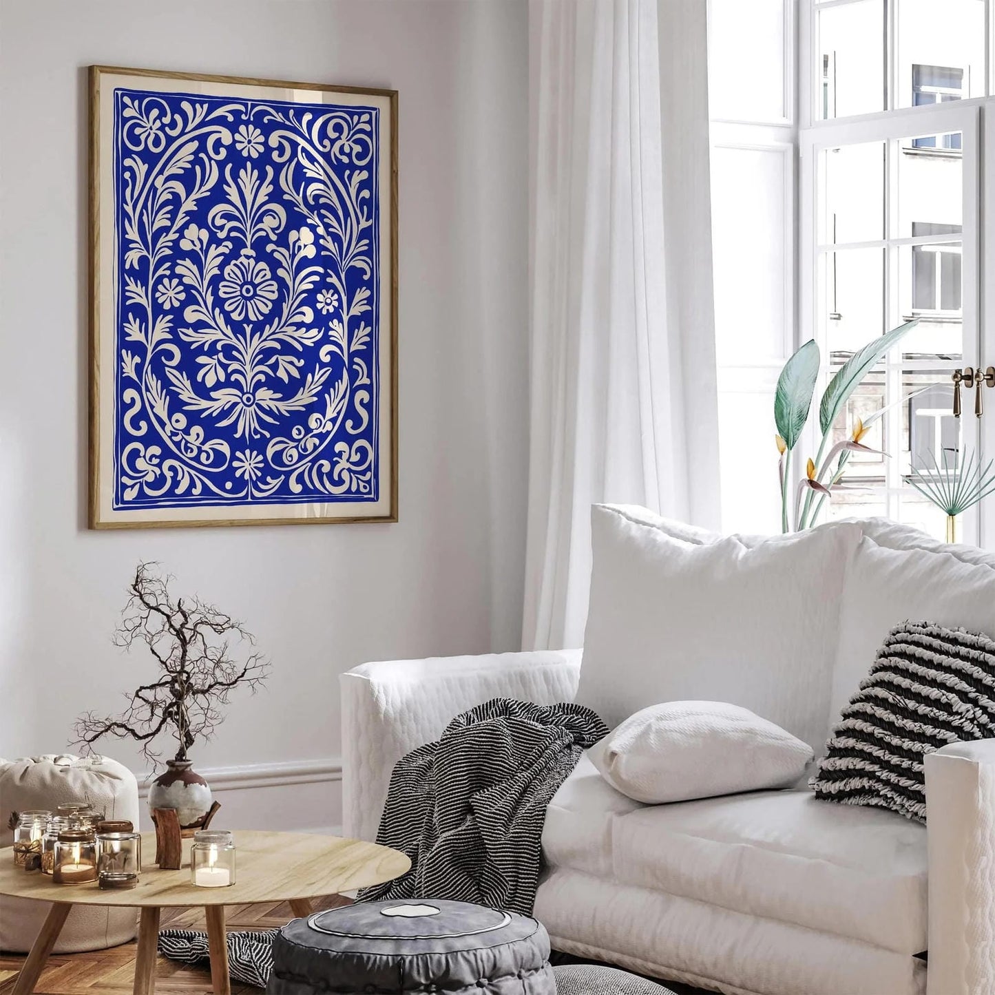 Ethno Floral Carpet Art Print