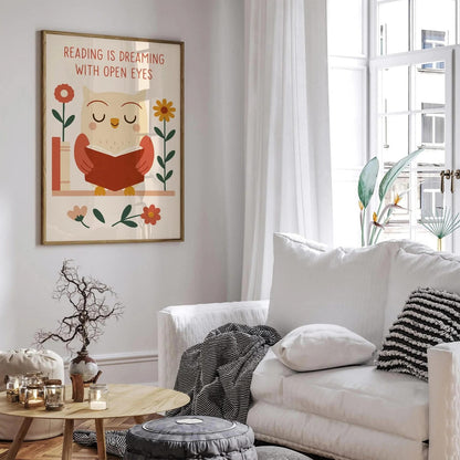 Reading is Dreaming with Open Eyes Poster