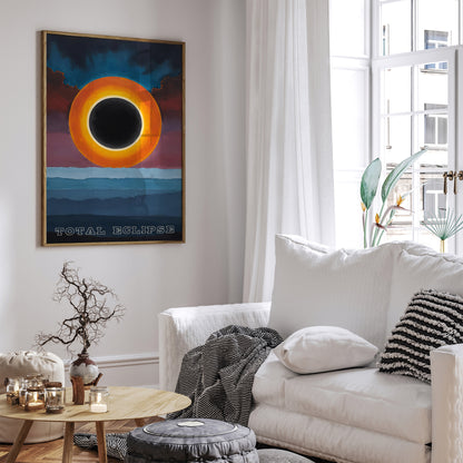 Total Eclipse Poster - Space Art Print