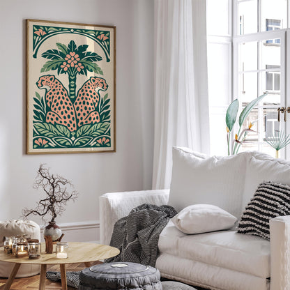 Jungle Bohemian Cheetah Wall Art Print
