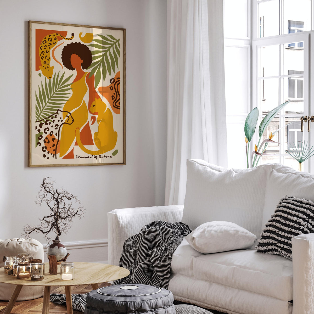 Afrohemian Nature Woman Art Poster