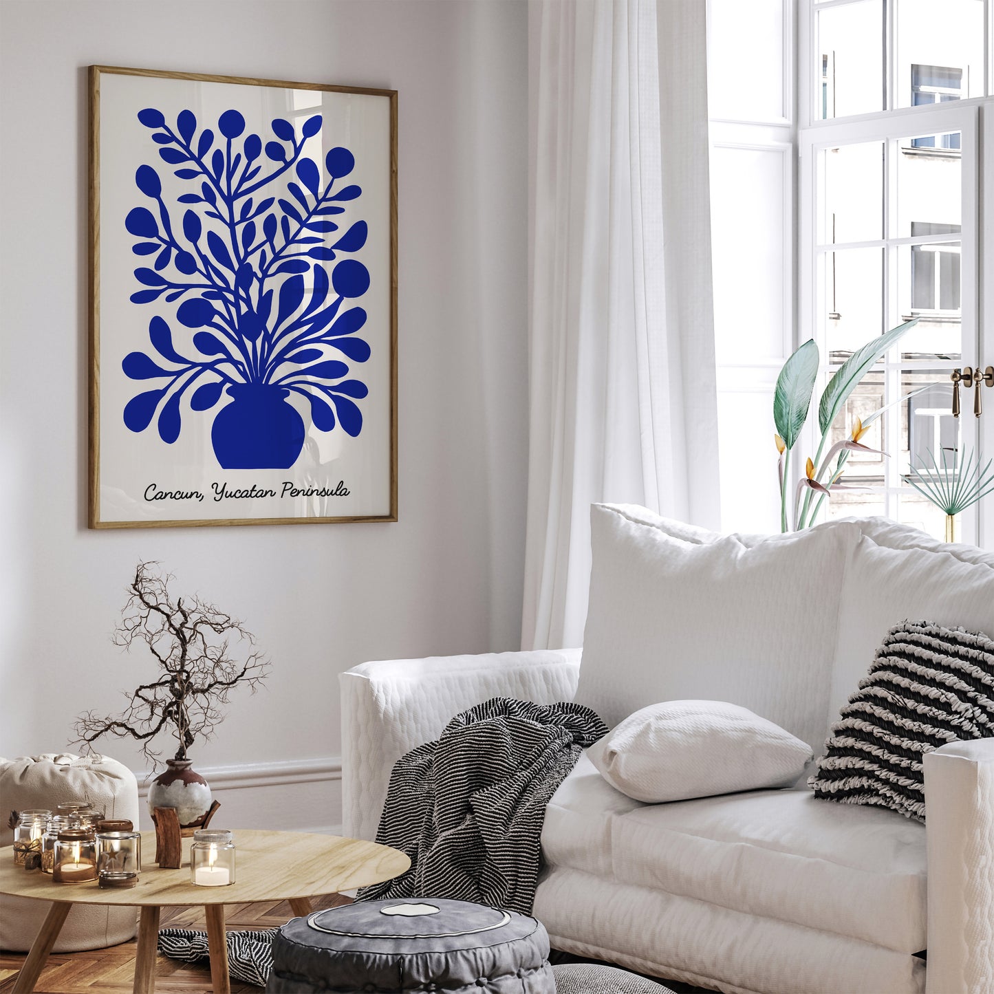 Cancun Blue Nature Art Print