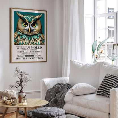 William Morris Victorian Owl Wall Art