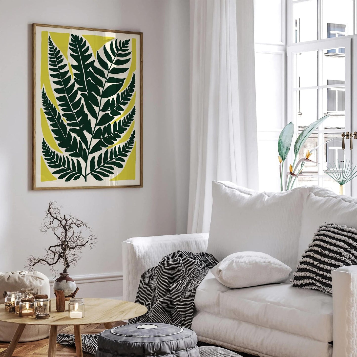 Green Fern Leaf Poster