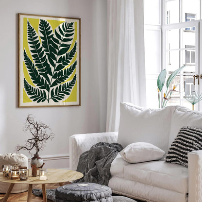 Green Fern Leaf Poster