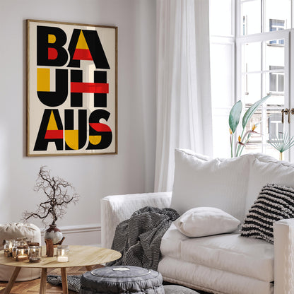 Bauhaus Modern Typography Art Poster