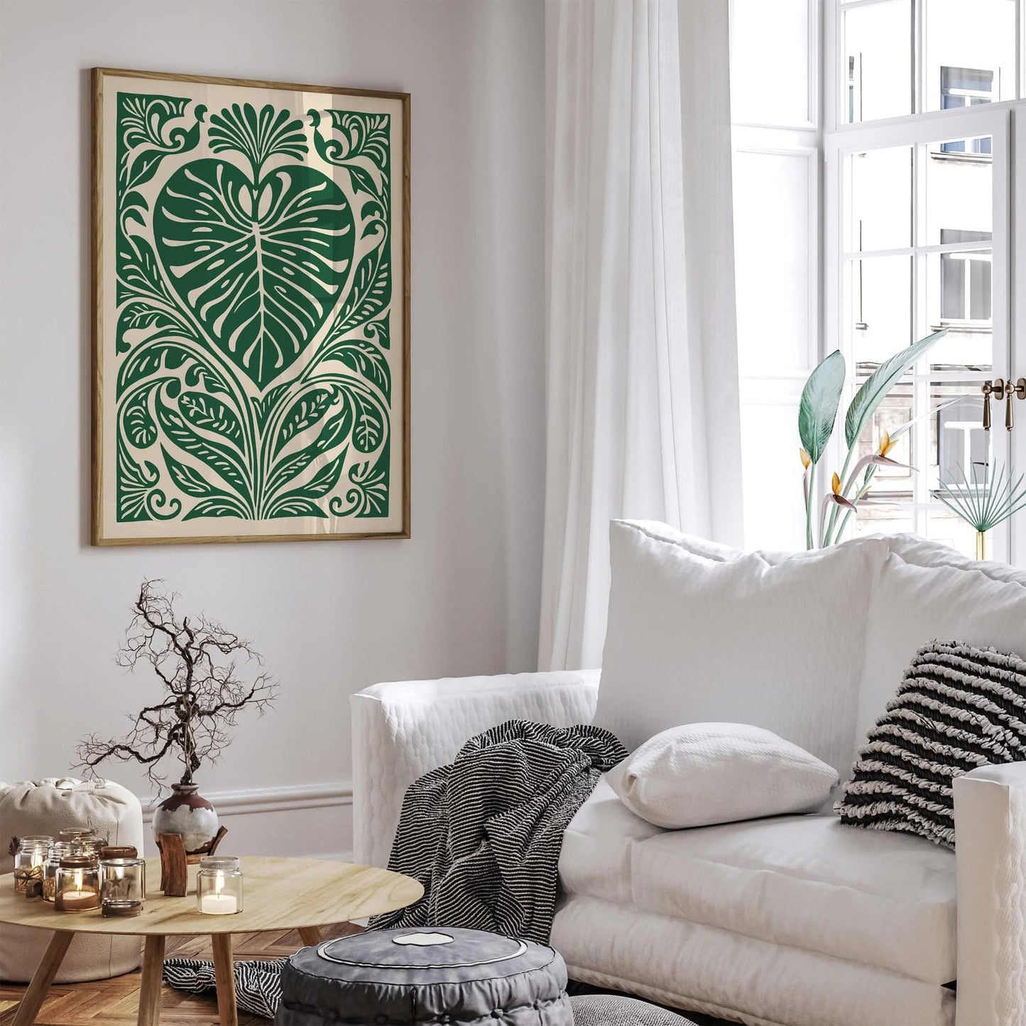 Green Monstera Botanical Art Print