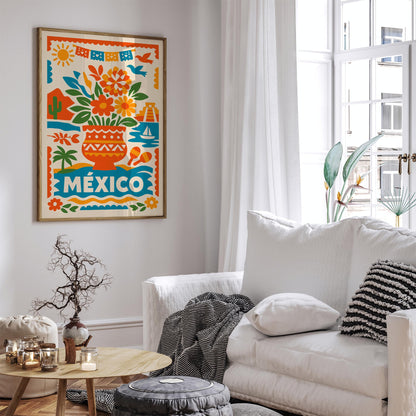Mexico Colorful Travel Poster