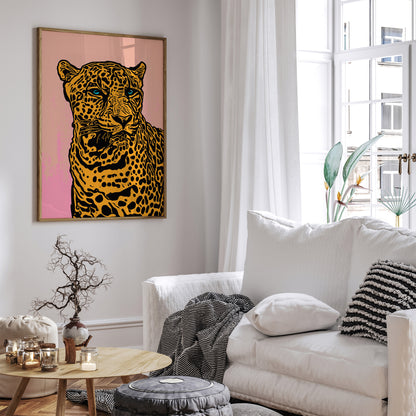 Pink Trendy Cheetah Art Print