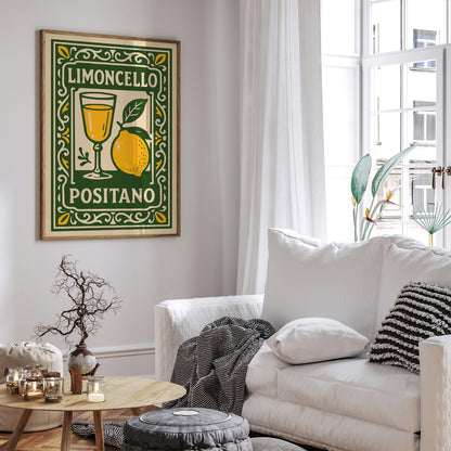 Limoncello Positano Poster – Italian Travel Wall Art