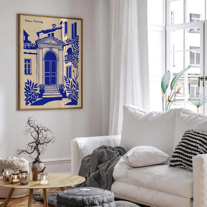 Siena Tuscany Blue Art Print Poster
