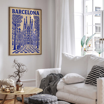 Barcelona Sagrada Familia Travel Poster