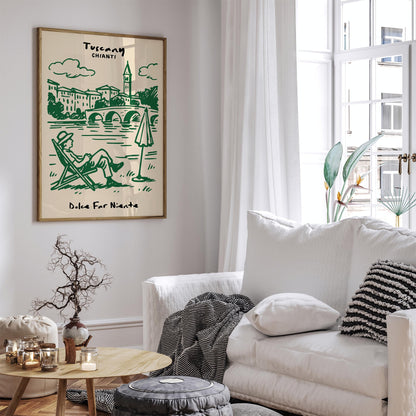 Tuscany Chianti Poster - Dolce Far Niente Wall Art