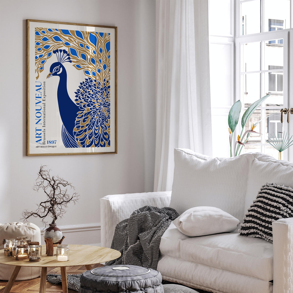 Art Nouveau Peacock Poster