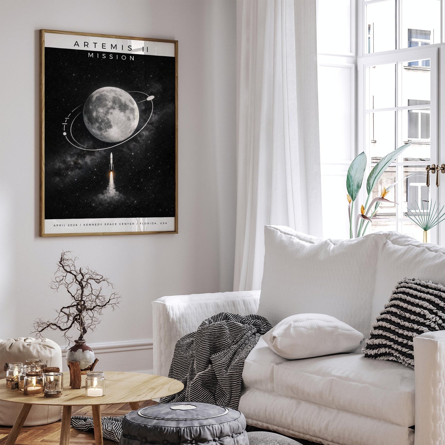 ARTEMIS II Mission Poster - Cosmos Wall Art