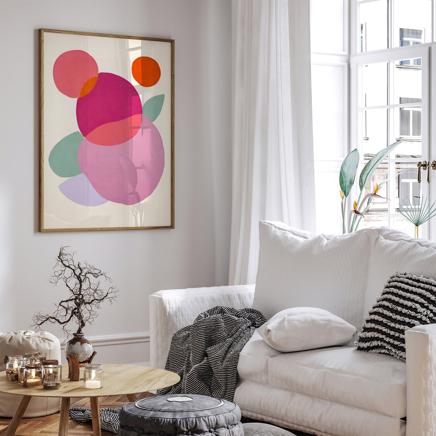 Modern Pinky Abstract Wall Art 2025