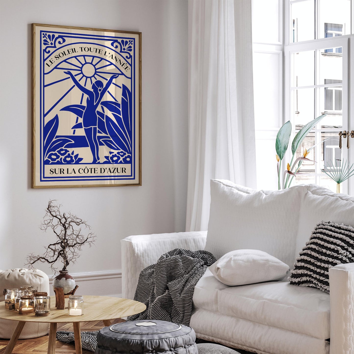 Côte d’Azur Travel Poster Art - Retro French Riviera Print