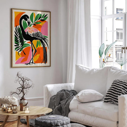 Colorful Tropical Flamingo Wall Art