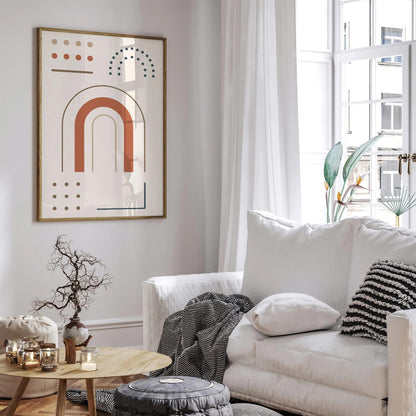 Modern Aesthetic Minimalist Art Print in Neutral Tones