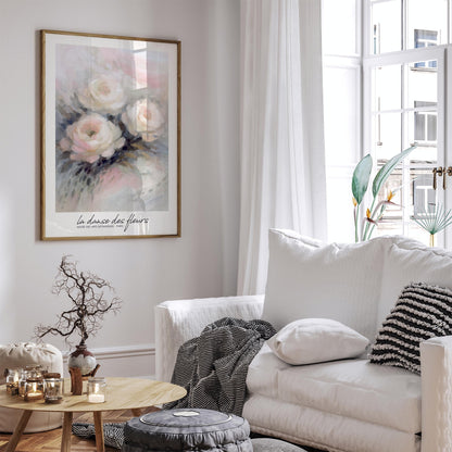 La Danse Des Fleurs Poster - Romantic Floral Home Decor
