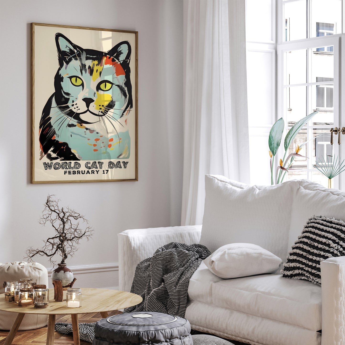 World Cat Day Painted Poster