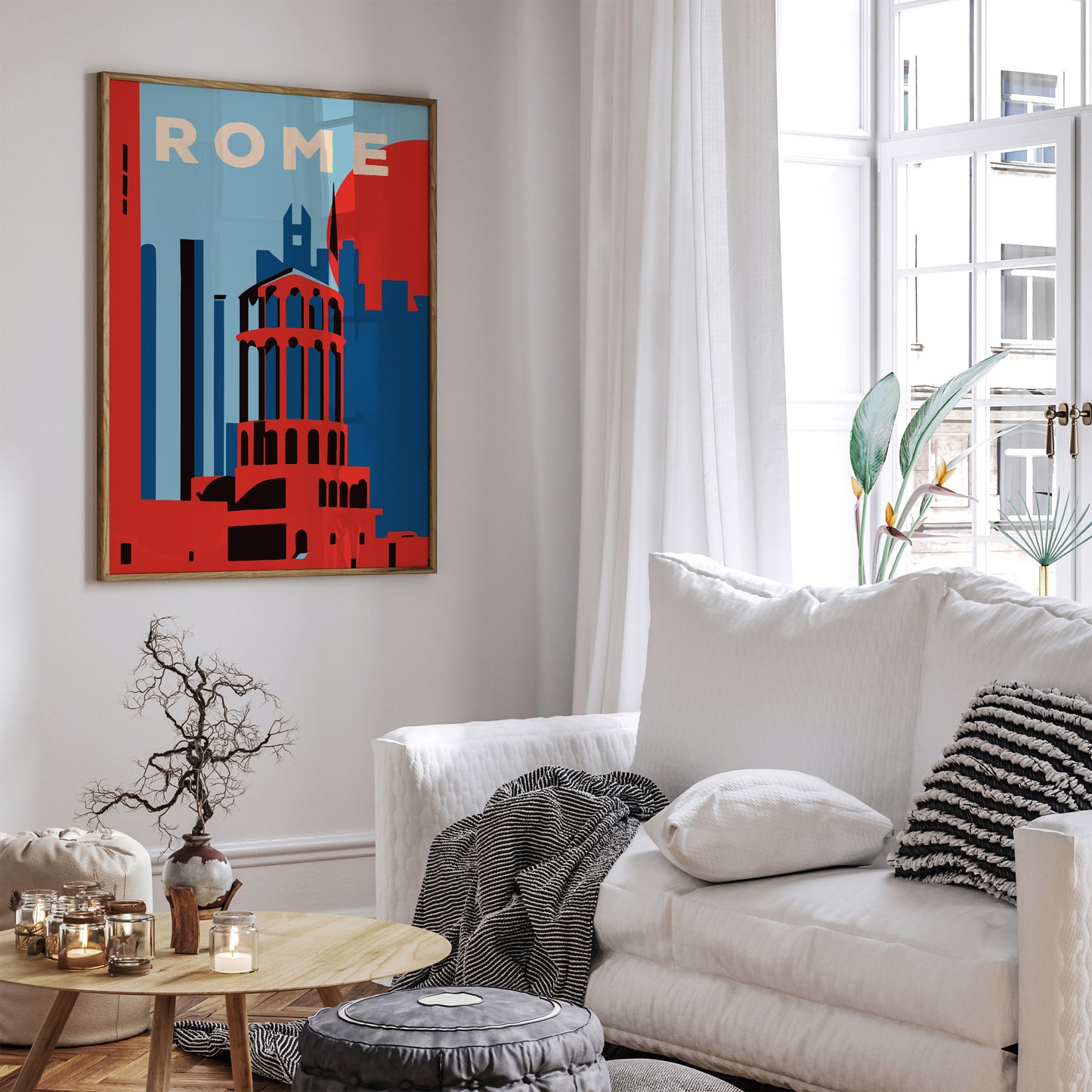 Rome Blue Travel Art Print