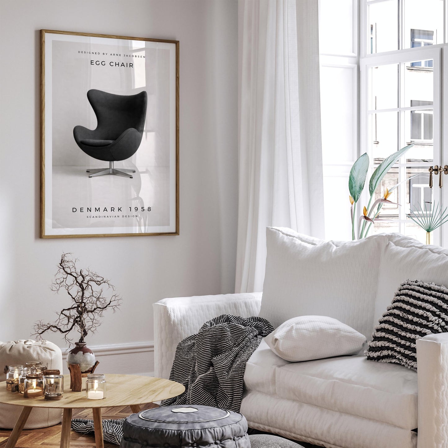 Egg Chair Scandinavinan Design Poster