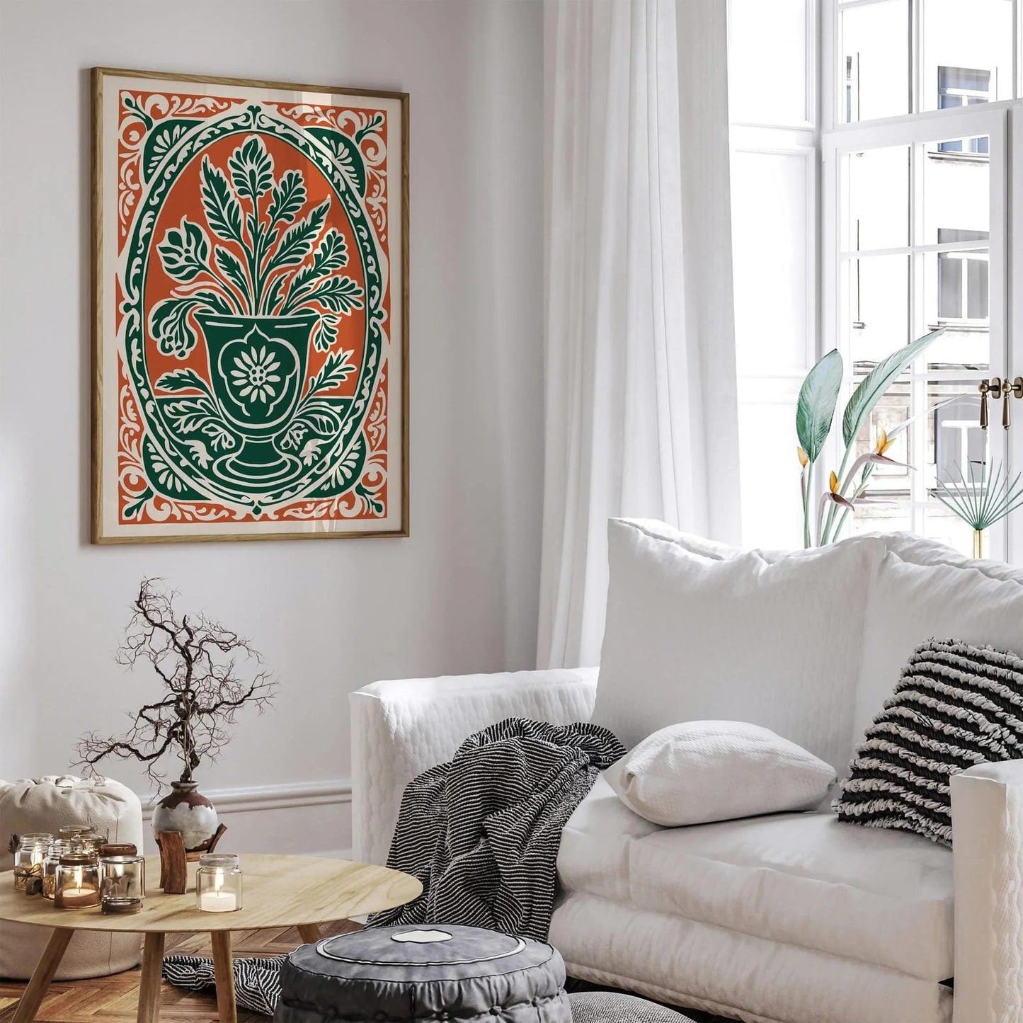 Rococo Botanical Elegant Wall Art Print