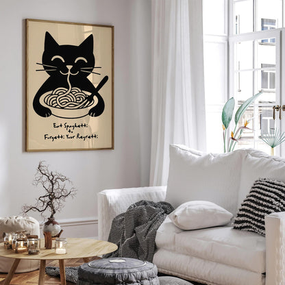 Eat Spaghetti to Forgetti Your Regretti Poster