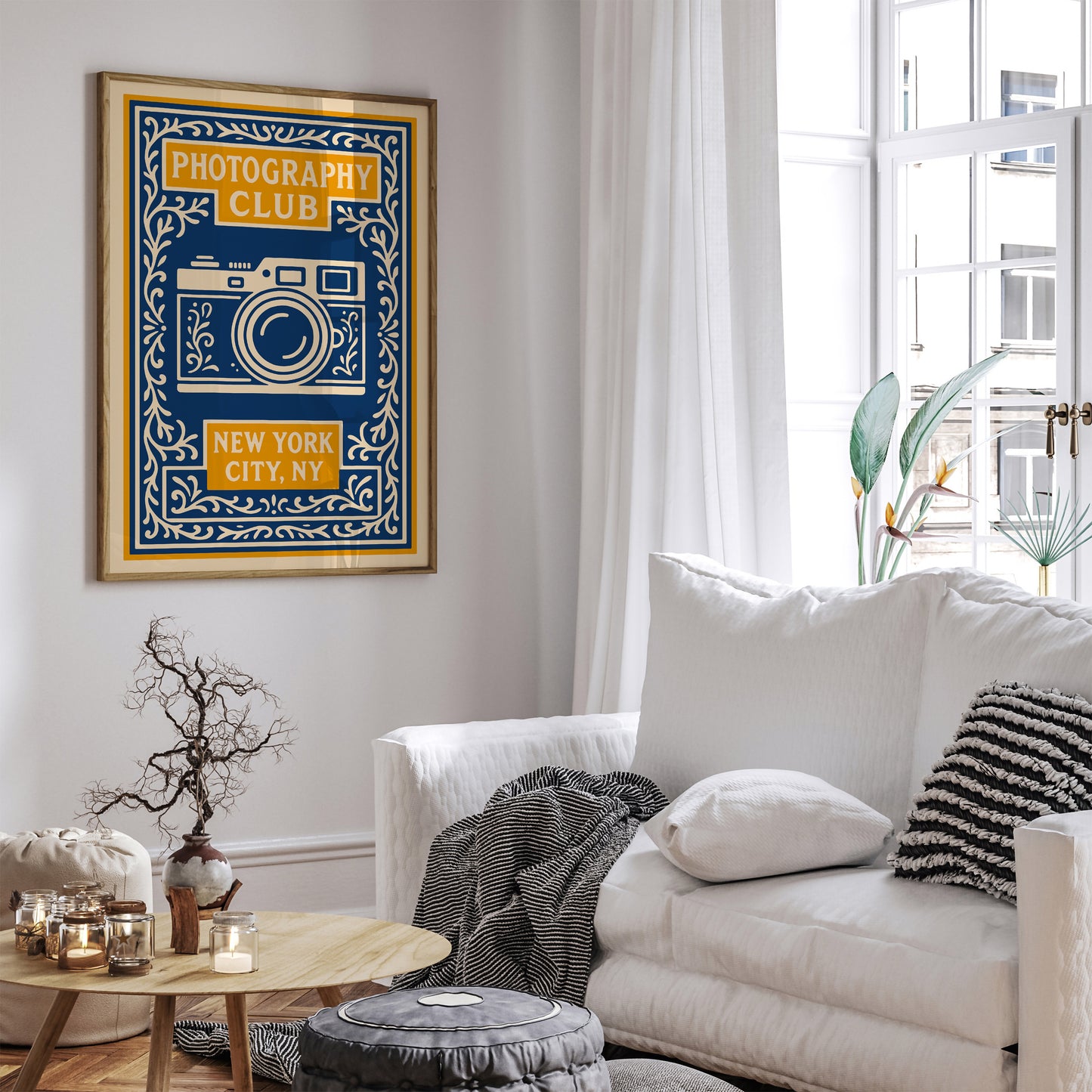 Photography Club NYC Poster – Blue New York Wall Art Print