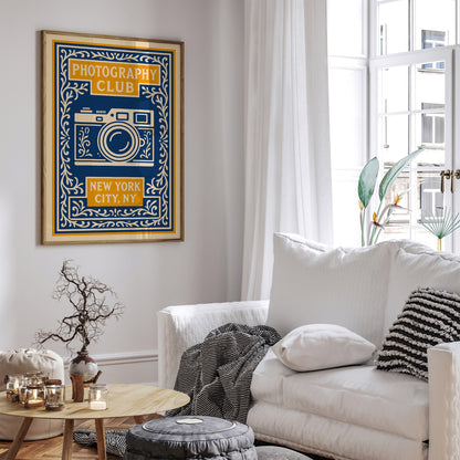 Photography Club NYC Poster – Blue New York Wall Art Print