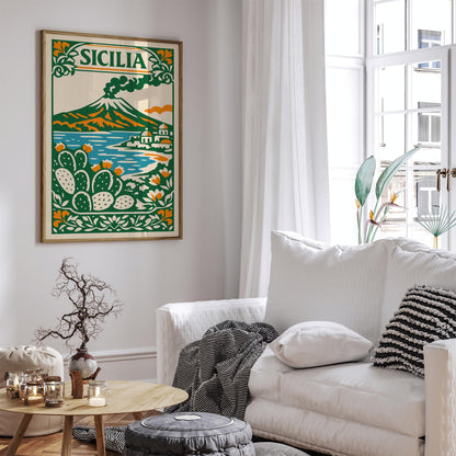 Sicilia Landscape Travel Wall Art Print 2026